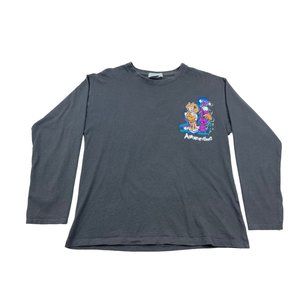 Garfield Youth Girls Zara Gray Long Sleeve Shirt Sz 13-14